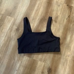 Black Tommy Cropped Bra